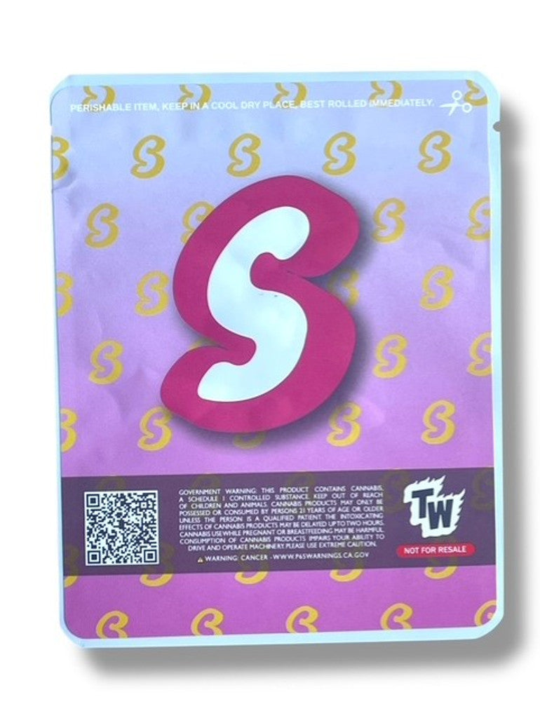 Sprinklez Berries & Cream Butte Cake 3.5G Mylar Bags -With stickers and labels