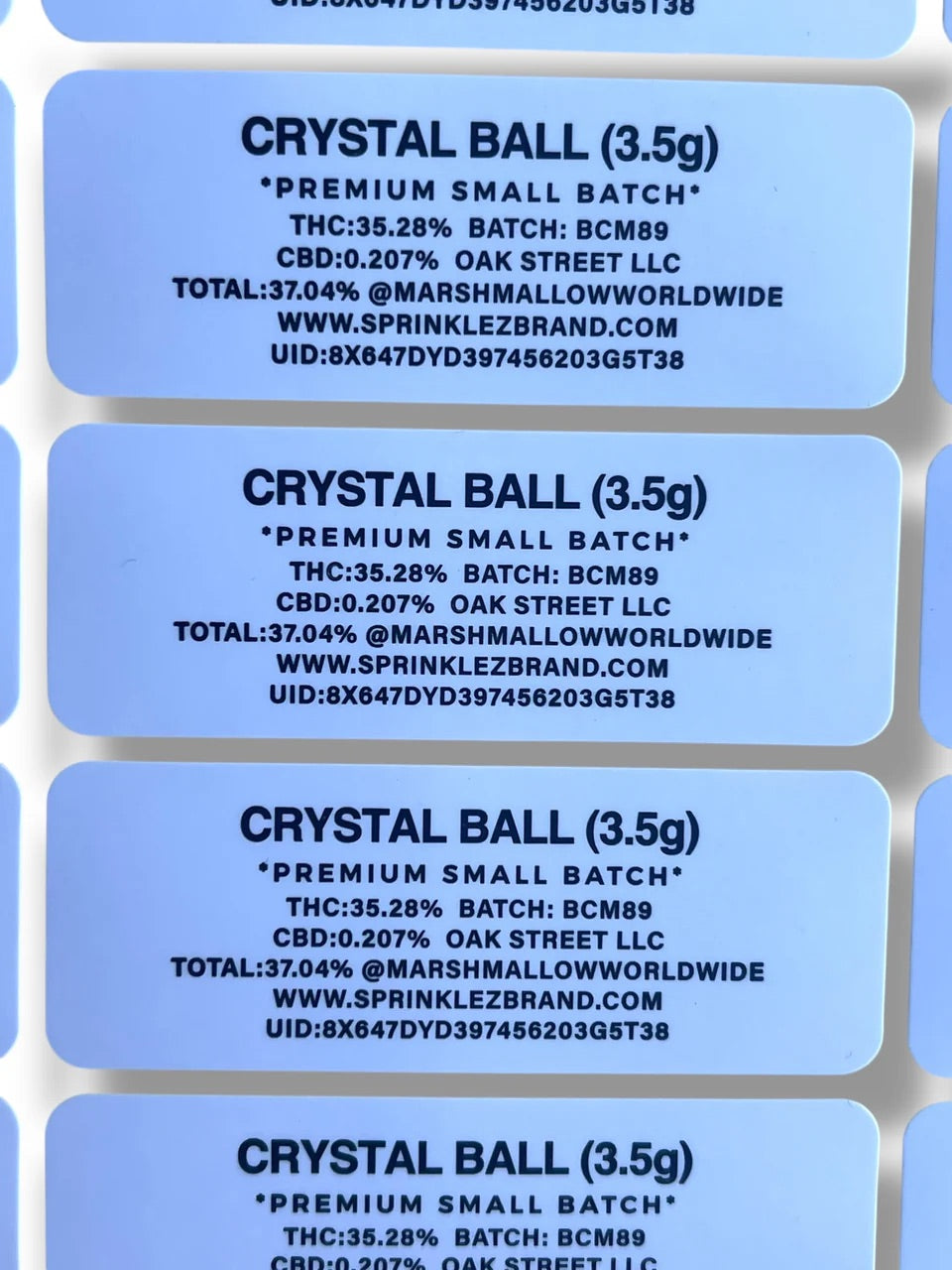 Sprinklez Crystal Ball 3.5G Mylar Bags