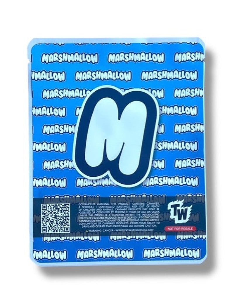 Sprinklez Frosted Bubblegum Marshmallow 3.5G Mylar Bags -With stickers and labels