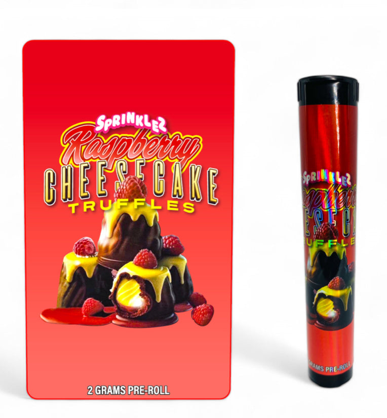 Sprinklez Raspberry Cheesecake Truffles Tubes with Holographic Labels