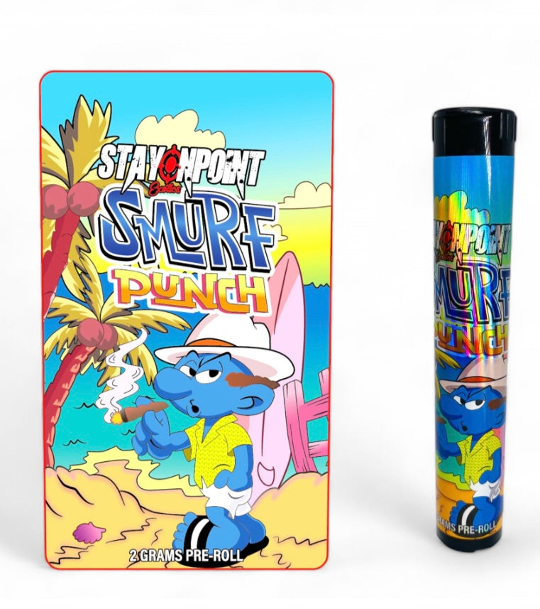 Stay on Point Smurf Punch Tubes with Holographic Labels