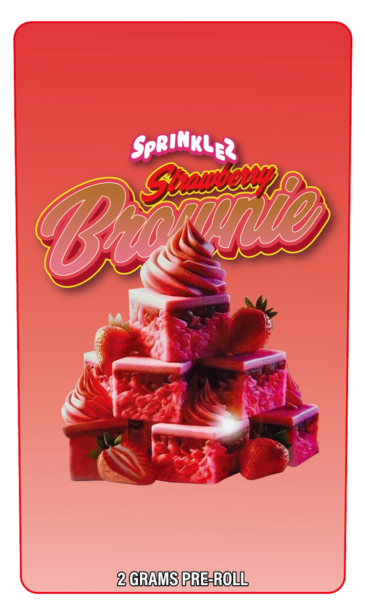 Strawberry Brownie 2 Gram Pre-Roll Holographic Labeling/Stickers Only (Copy)