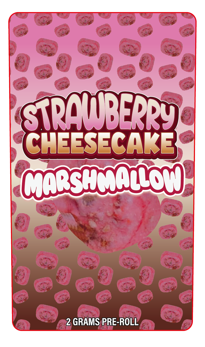 Strawberry Cheesecake 2 Gram Pre-Roll Holographic Labeling/Stickers Only (Copy) (Copy)