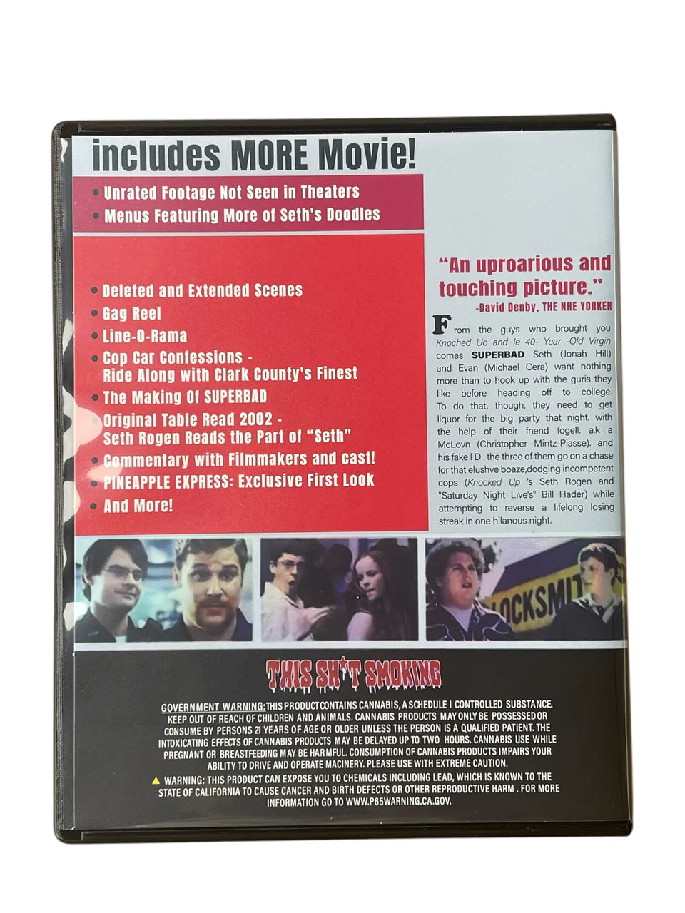 Superbad DVD Cases With Mylar Bag 3.5 Grams