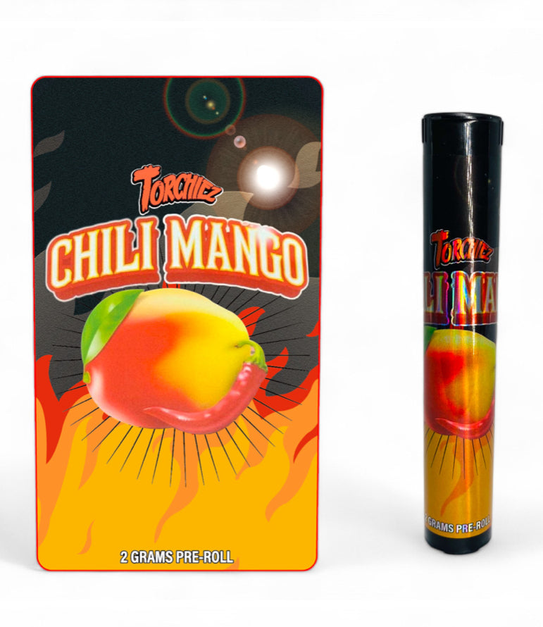 Torchiez Chili Mango Tubes with Holographic Labels