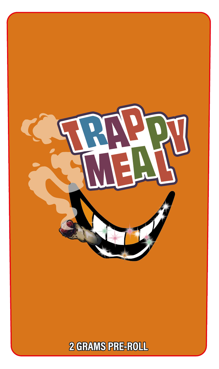 Trappy Meal 2 Gram Pre-Roll Holographic Labeling/Stickers Only