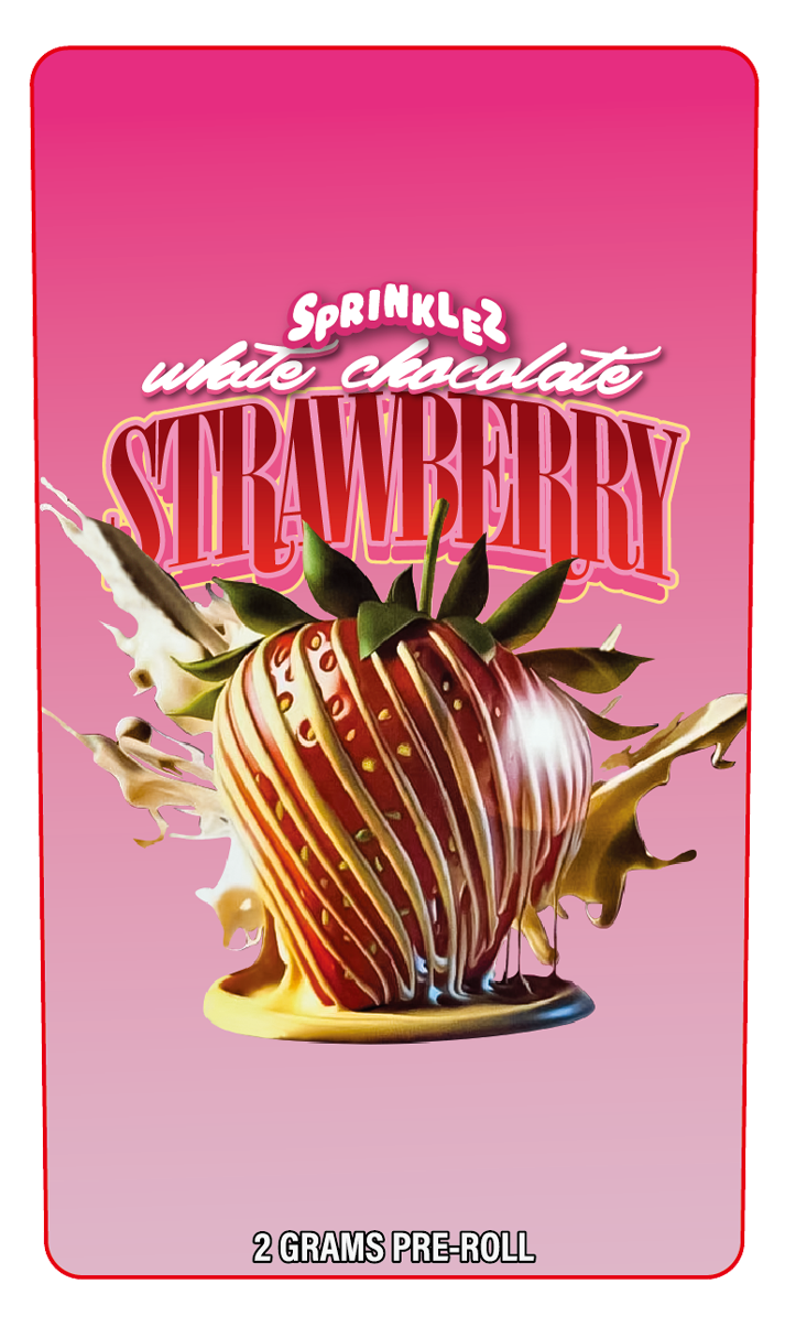 White Chocolate Strawberry 2 Gram Pre-Roll Holographic Labeling/Stickers Only