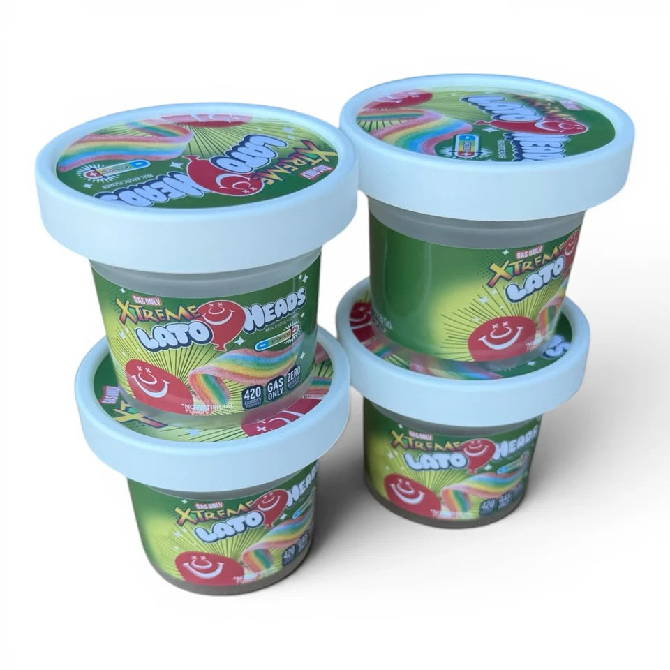 Xtreme Lato Heads Ice Cream Jars Plastic Container