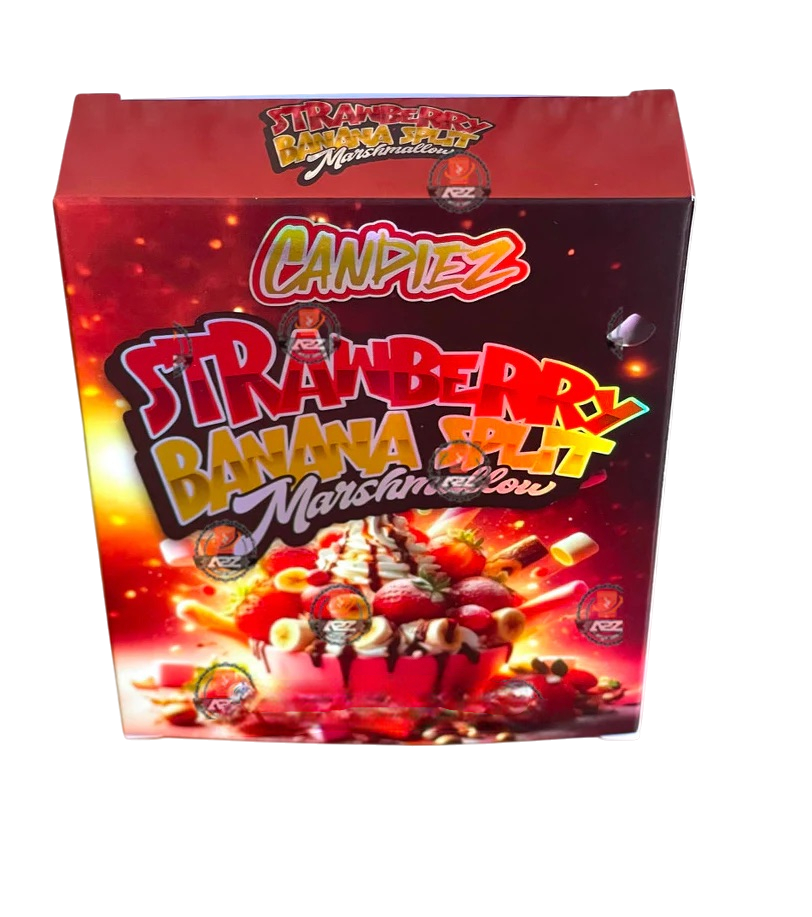 Best Budz Strawberry Banana Split Mylar Bags with Boxes 3.5g Box Packaging Holographic