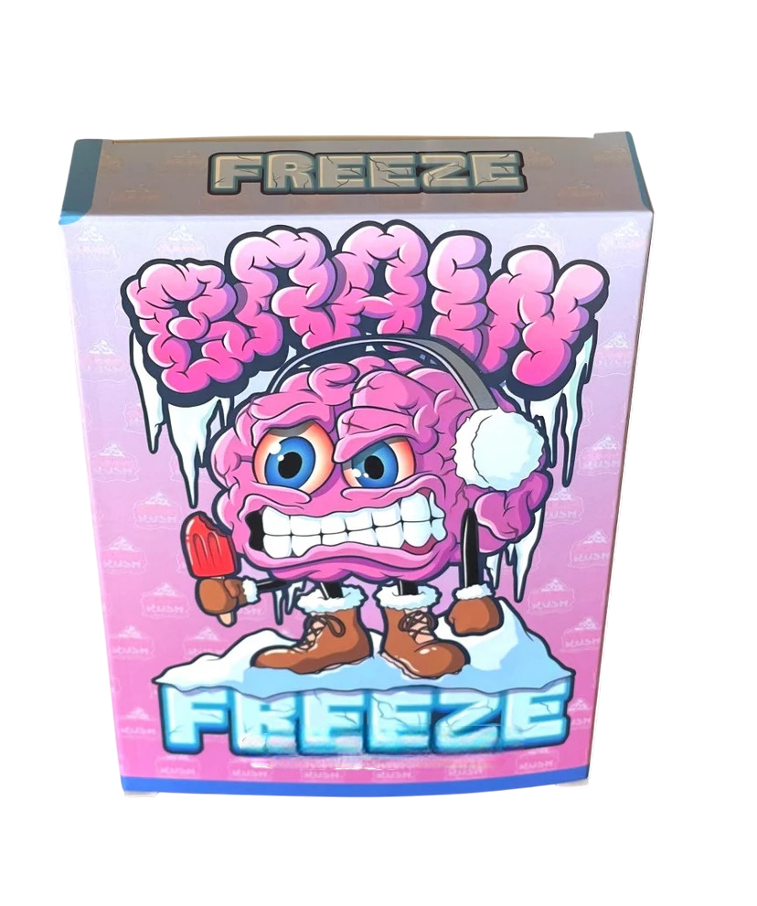 Brain Freeze Mylar Bags with Boxes 3.5g Box Packaging Holographic