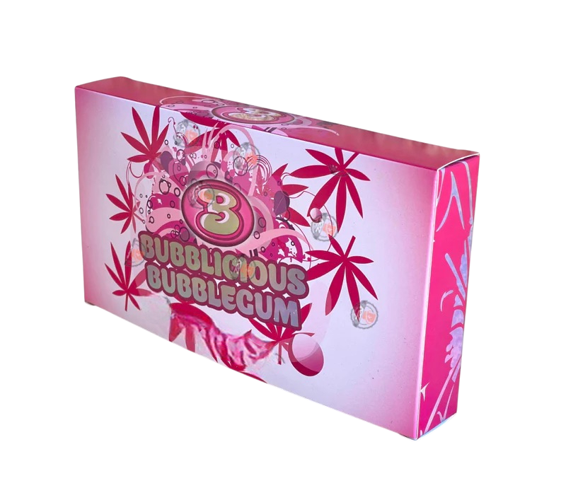 Bubblicious Bubblegum Mylar Bags with Boxes 3.5g Box Packaging Holographic