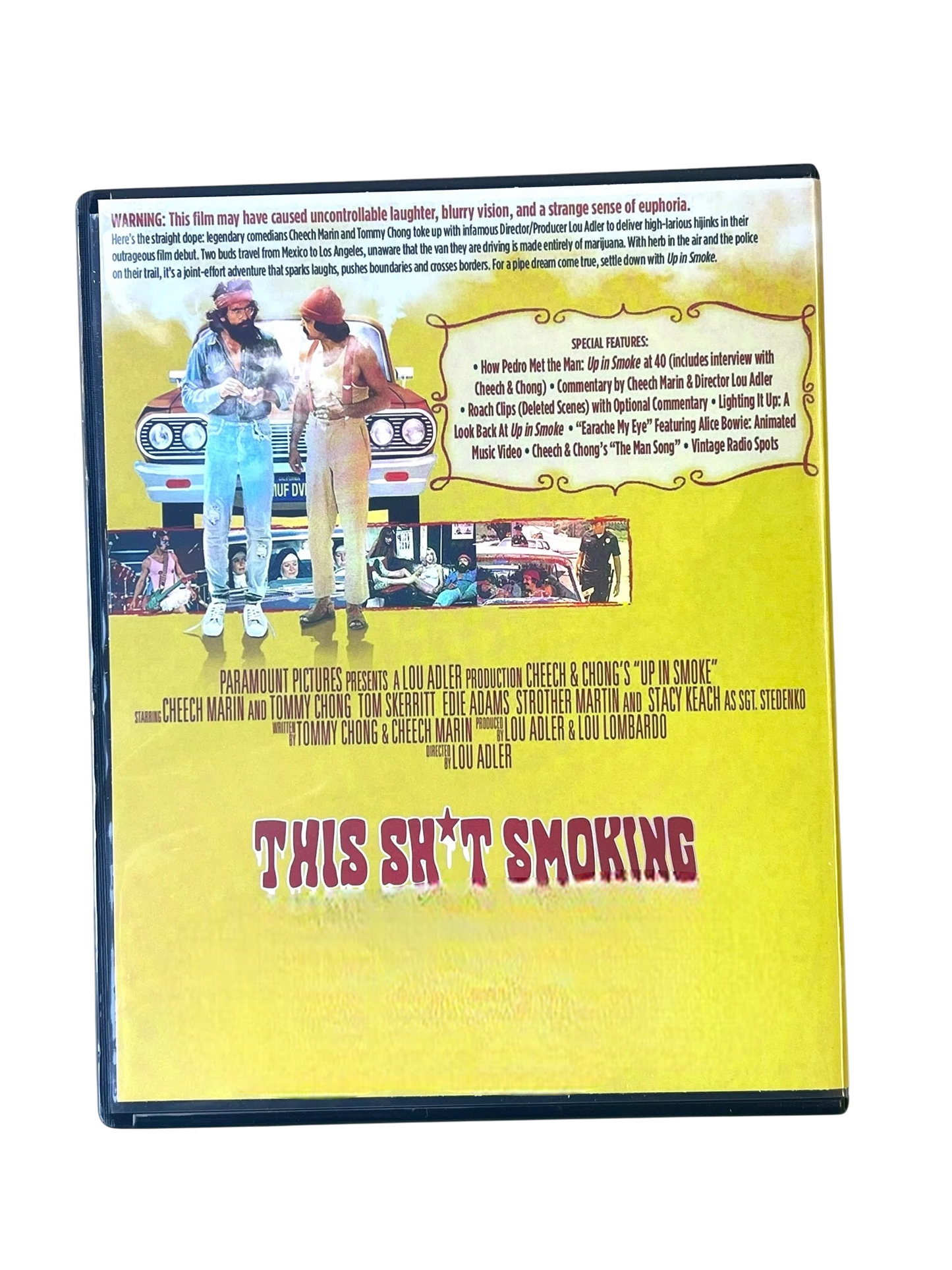 Cheech & Chong's Up in Smoke DVD Cases with Mylar bags 3.5g