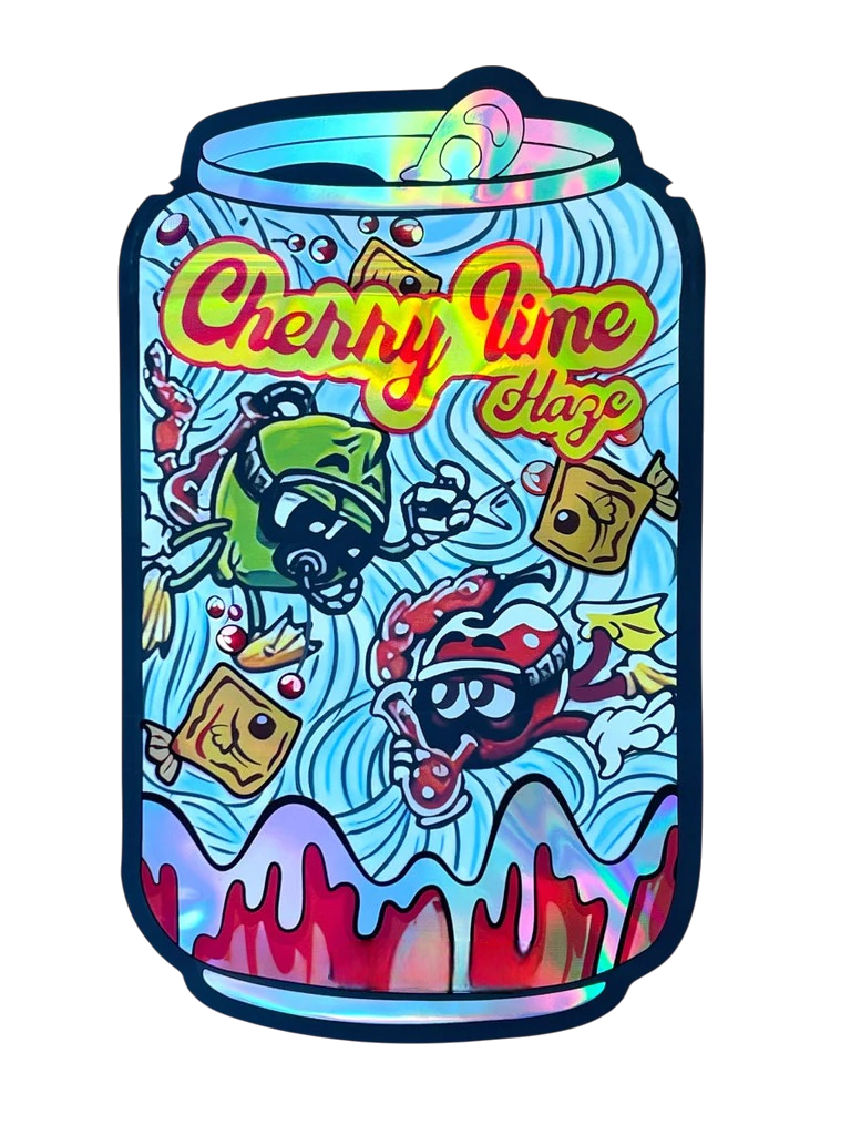 Cherry Lime Haze Can Mylar Bag 3.5g shape bag