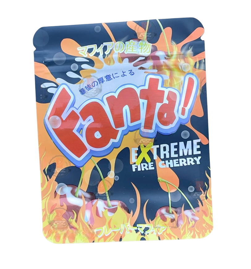 Fanta Extreme Fire Cherry Mylar Bags with Boxes 3.5g Box Packaging Holographic
