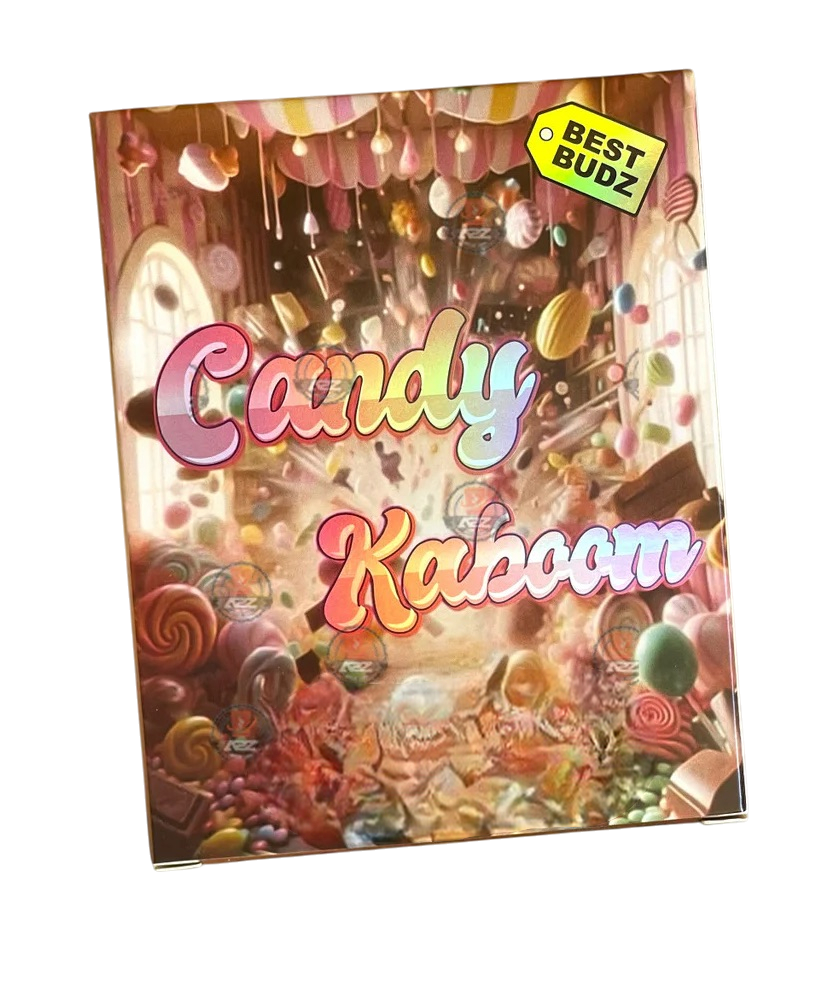Best Budz Candy Kaboom Mylar Bags with Boxes 3.5g Box Packaging Holographic