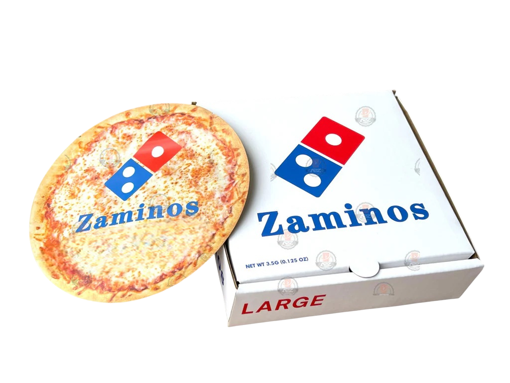 Zaminos Pizza Box Mylar Bags with Boxes 3.5g Box Packaging