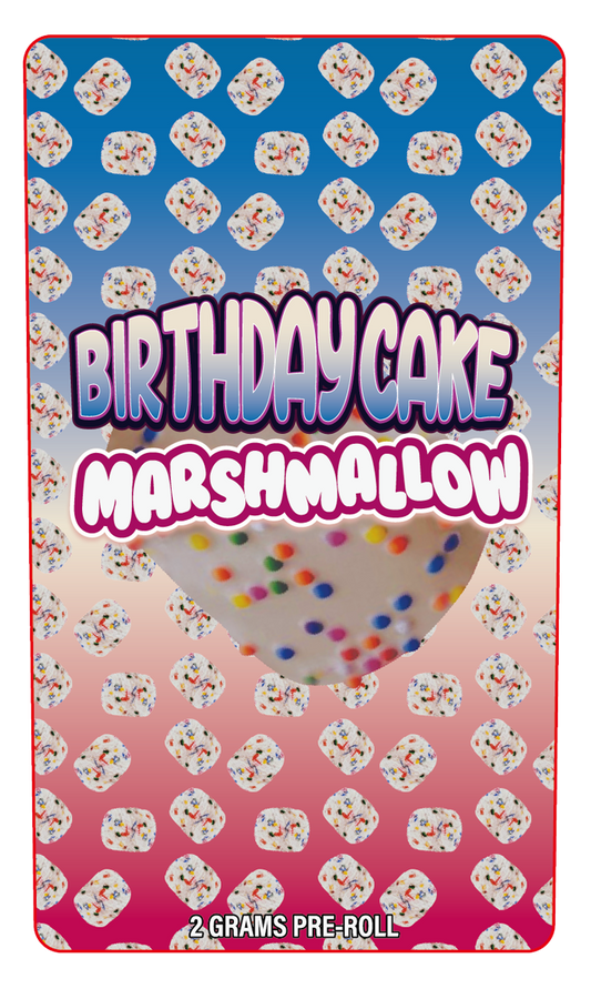Birthday Cake 2 Gram Pre-Roll Holographic Labeling/Stickers Only