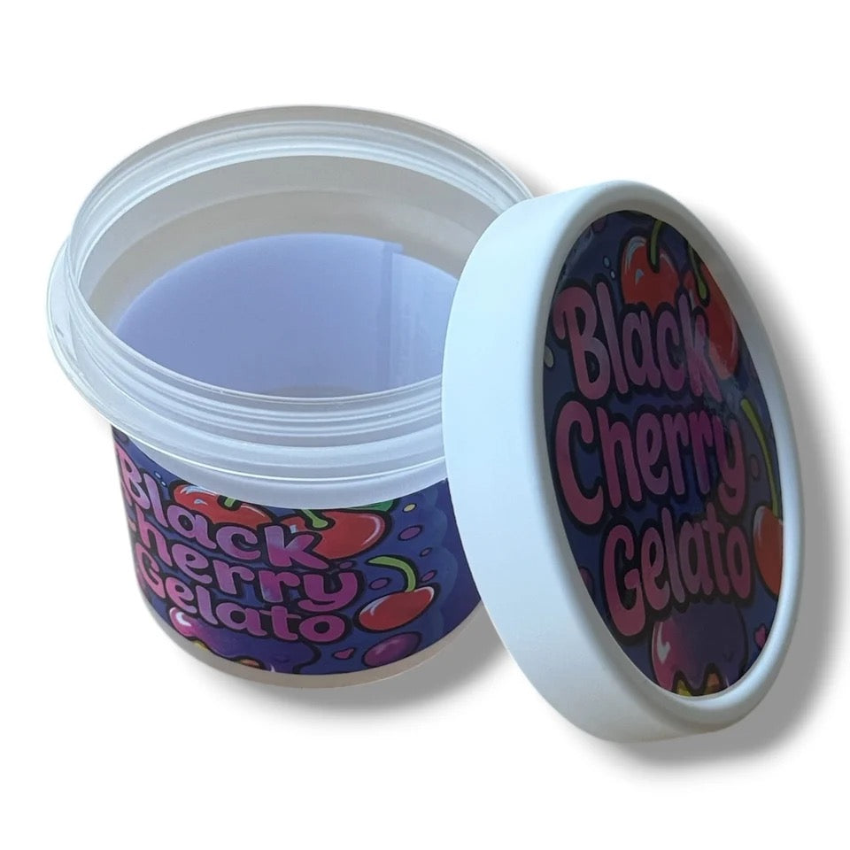 Black Cherry Gelato Ice Cream Jars Plastic Container 3.5Grams