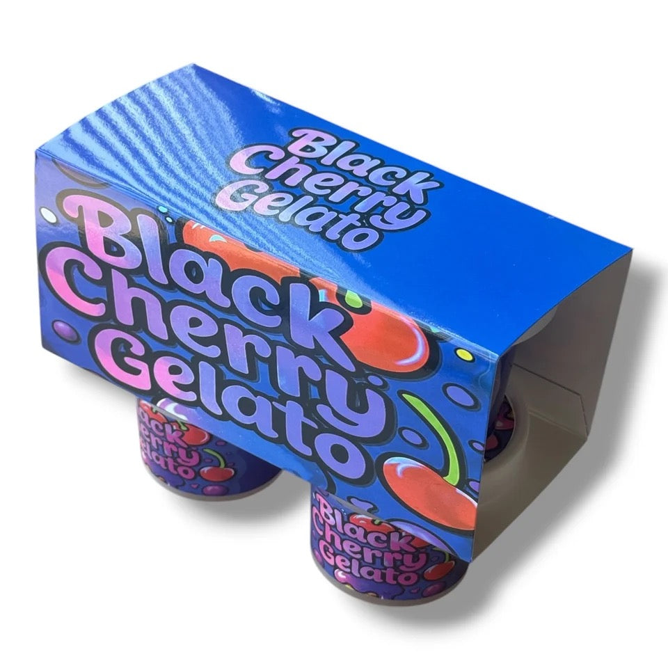 Black Cherry Gelato Ice Cream Jars Plastic Container 3.5 Grams