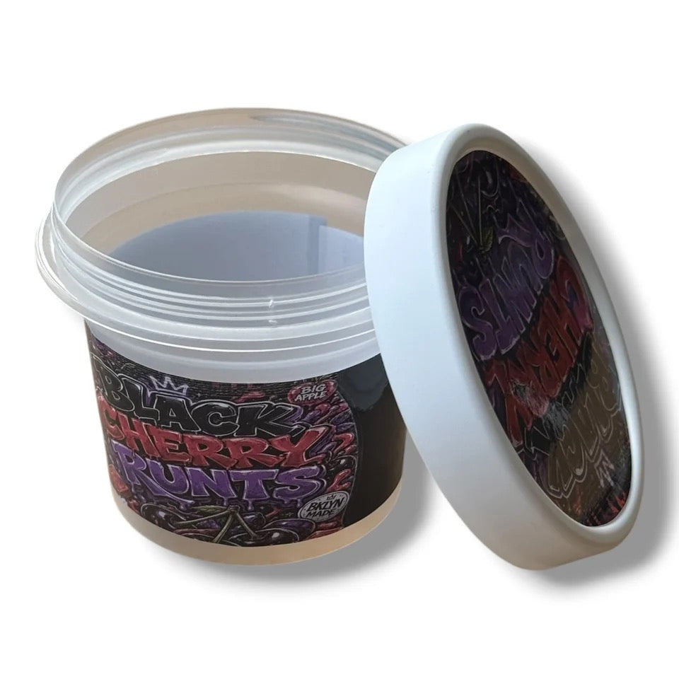 Black Cherry Runts Ice Cream Jars Plastic Container 3.5 G