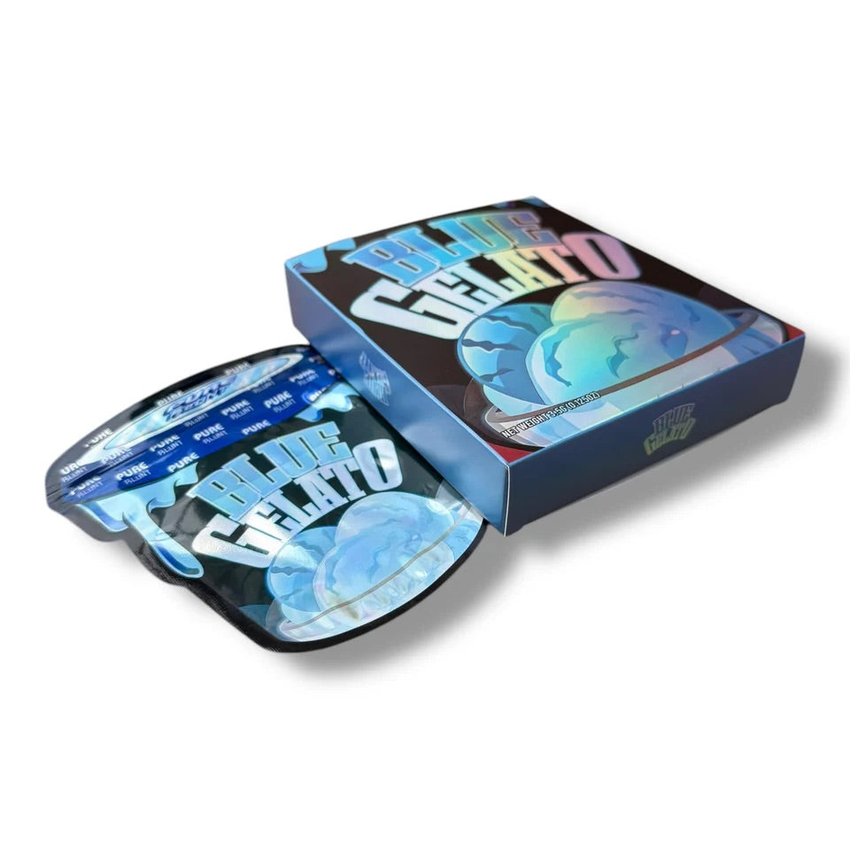 Blue Gelato Mylar Bag with Box 3.5 Grams