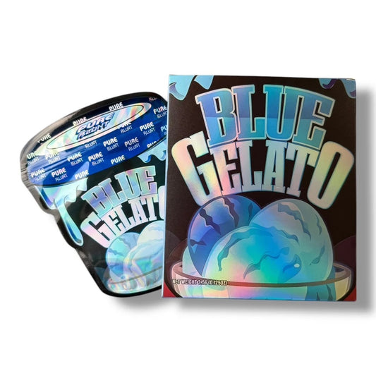 Blue Gelato Mylar Bag with Box 3.5 Grams