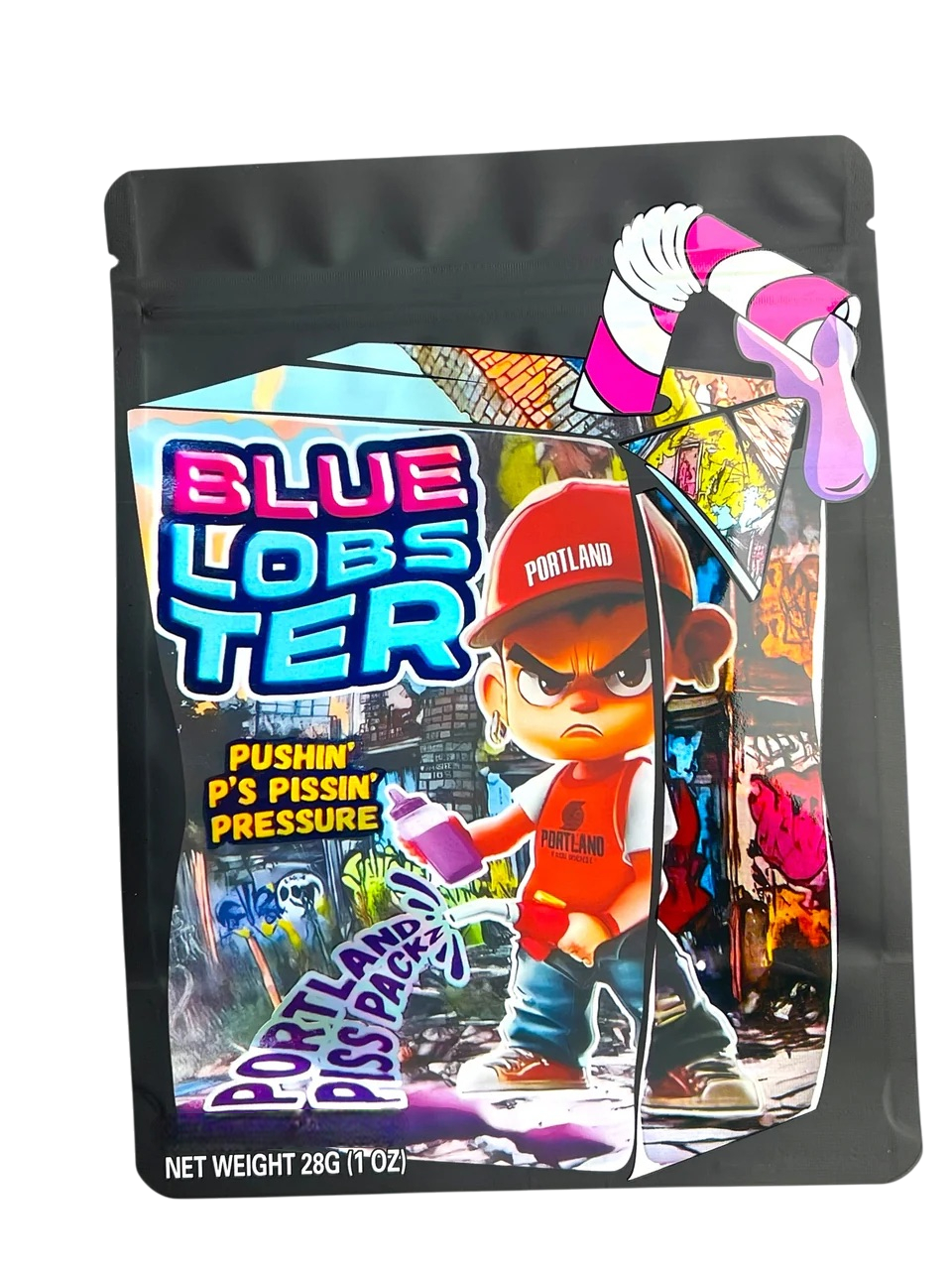 Blue Lobster Mylar Bag 1 Ounce