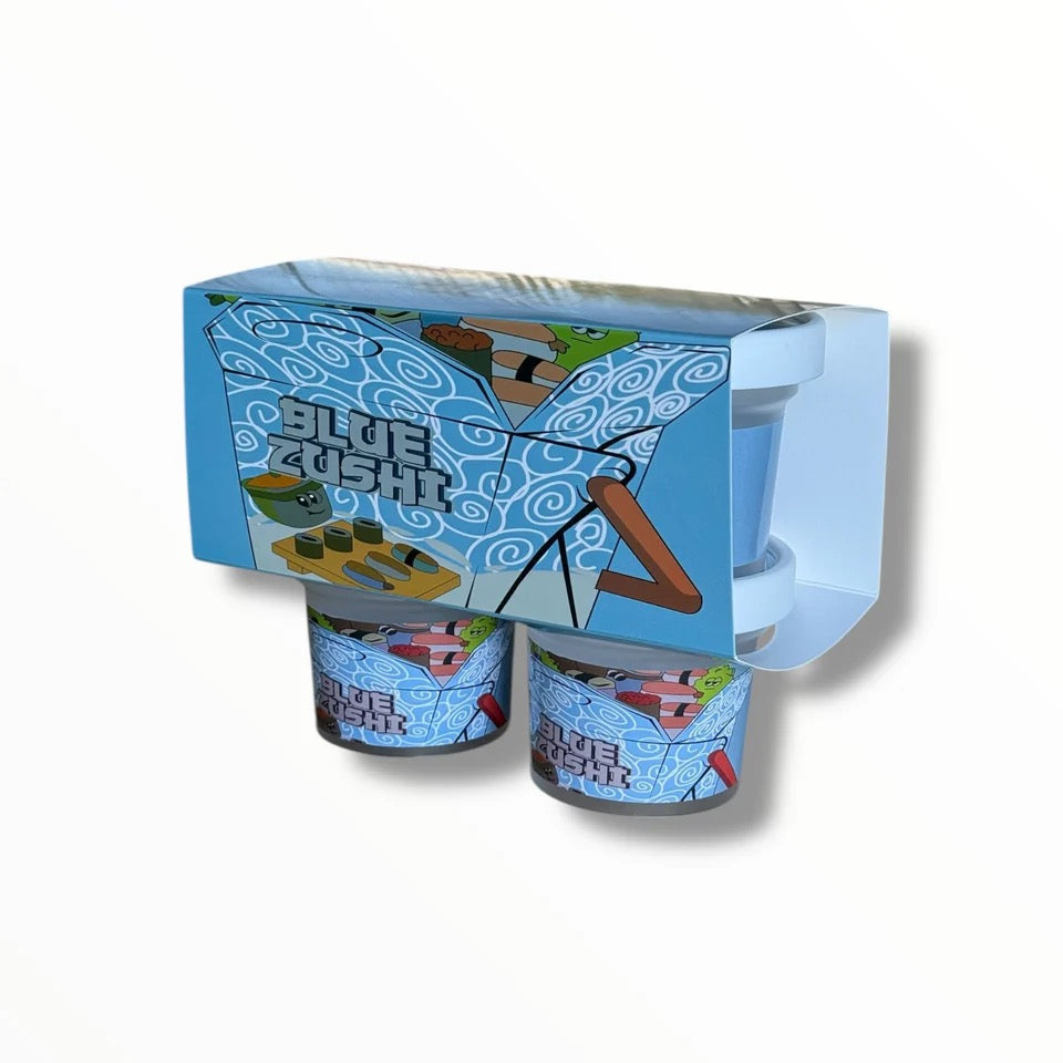 Blue Zushi Ice Cream Jars