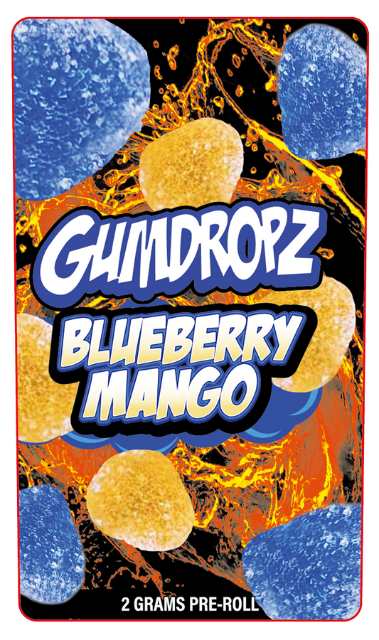Blueberry Mango 2 Gram Pre-Roll Holographic Labeling/Stickers Only