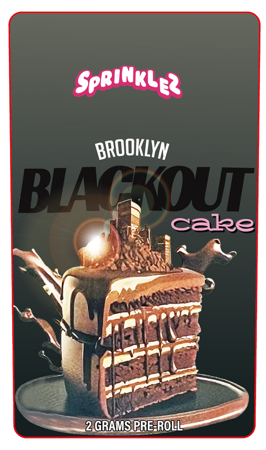 Brooklyn Blackout Cake 2 Gram Pre-Roll Holographic Labeling/Stickers Only