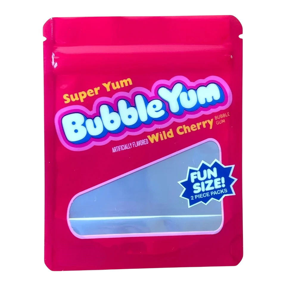 Bubble Yum Wild Cherry Mylar Bag 3.5 Grams