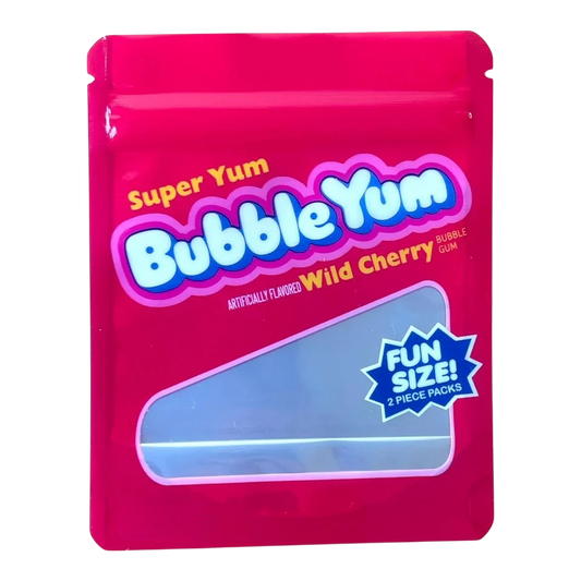 Bubble Yum Wild Cherry Mylar Bag 3.5 Grams