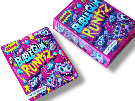 Bubblegum Runtz 3D Box and Bags 3.5g Box Packaging Holographic