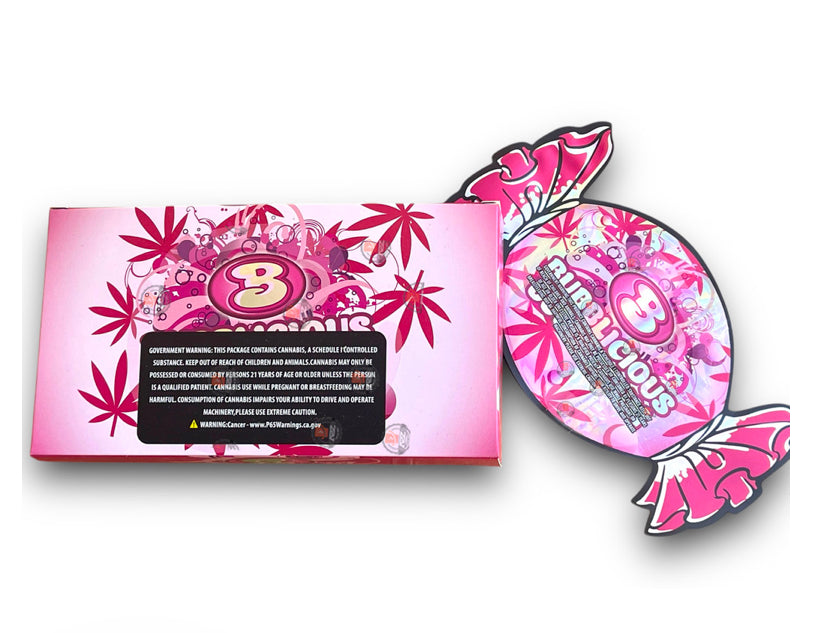 Bubblicious Bubblegum Mylar Bags with Boxes 3.5g Box Packaging Holographic