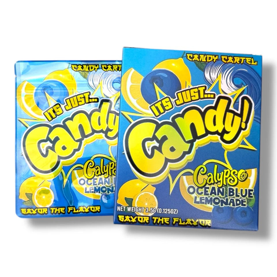 Candy Calypso Ocean Blue Lemonade Mylar Bag with Box 3.5 Grams