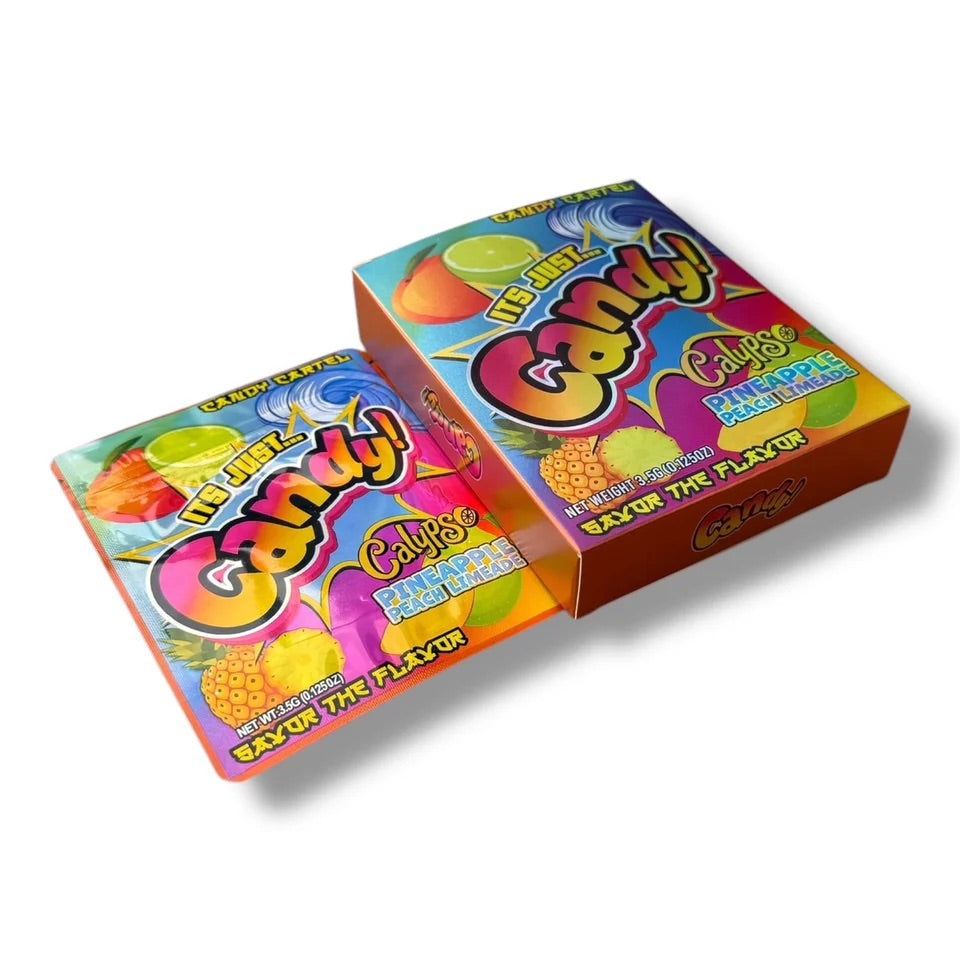 Candy Calypso Pineapple Peach Lemonade Mylar Bag with Box 3.5 Grams
