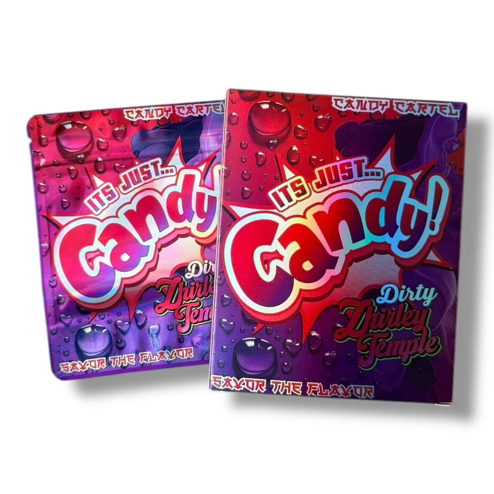 Candy Dirty Shirley Temple Mylar Bag with Box 3.5 Grams