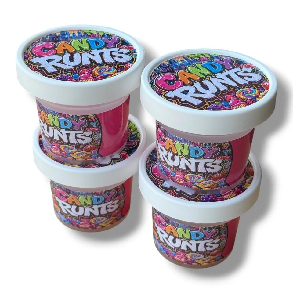 Candy Runts Ice Cream Jars Plastic Container 3.5 G