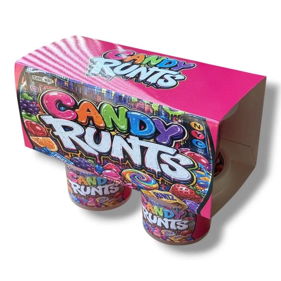 Candy Runts Ice Cream Jars Plastic Container 3.5 Grams