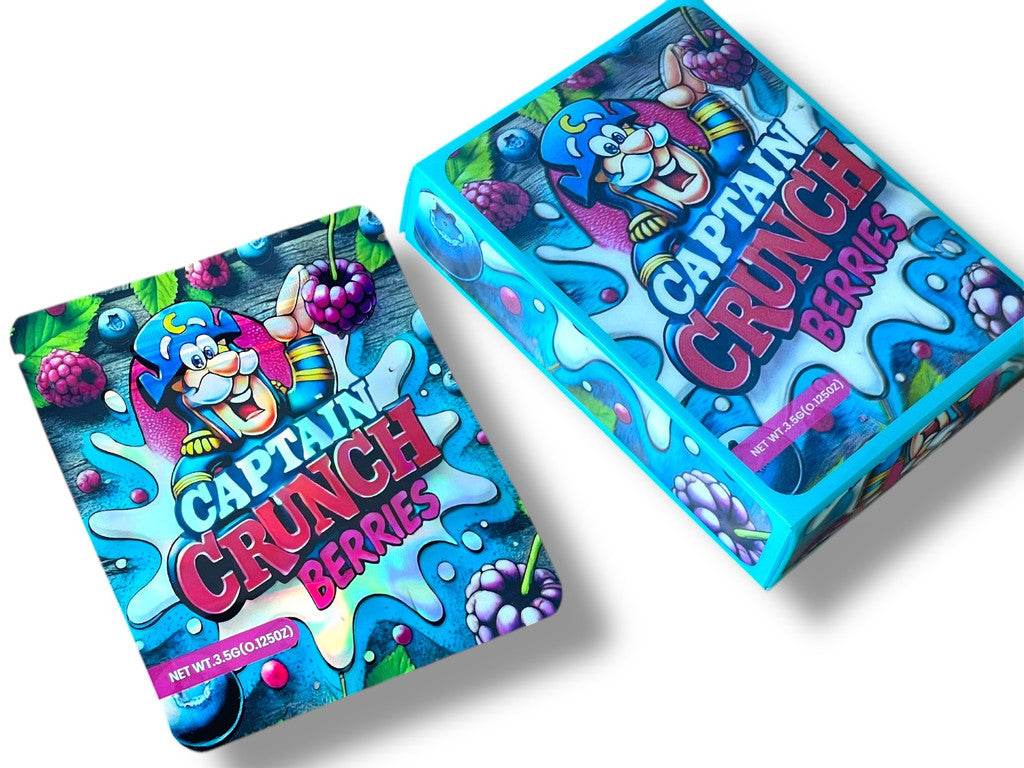 Captain Berries 3D Box and Bags 3.5g Box Packaging Holographic