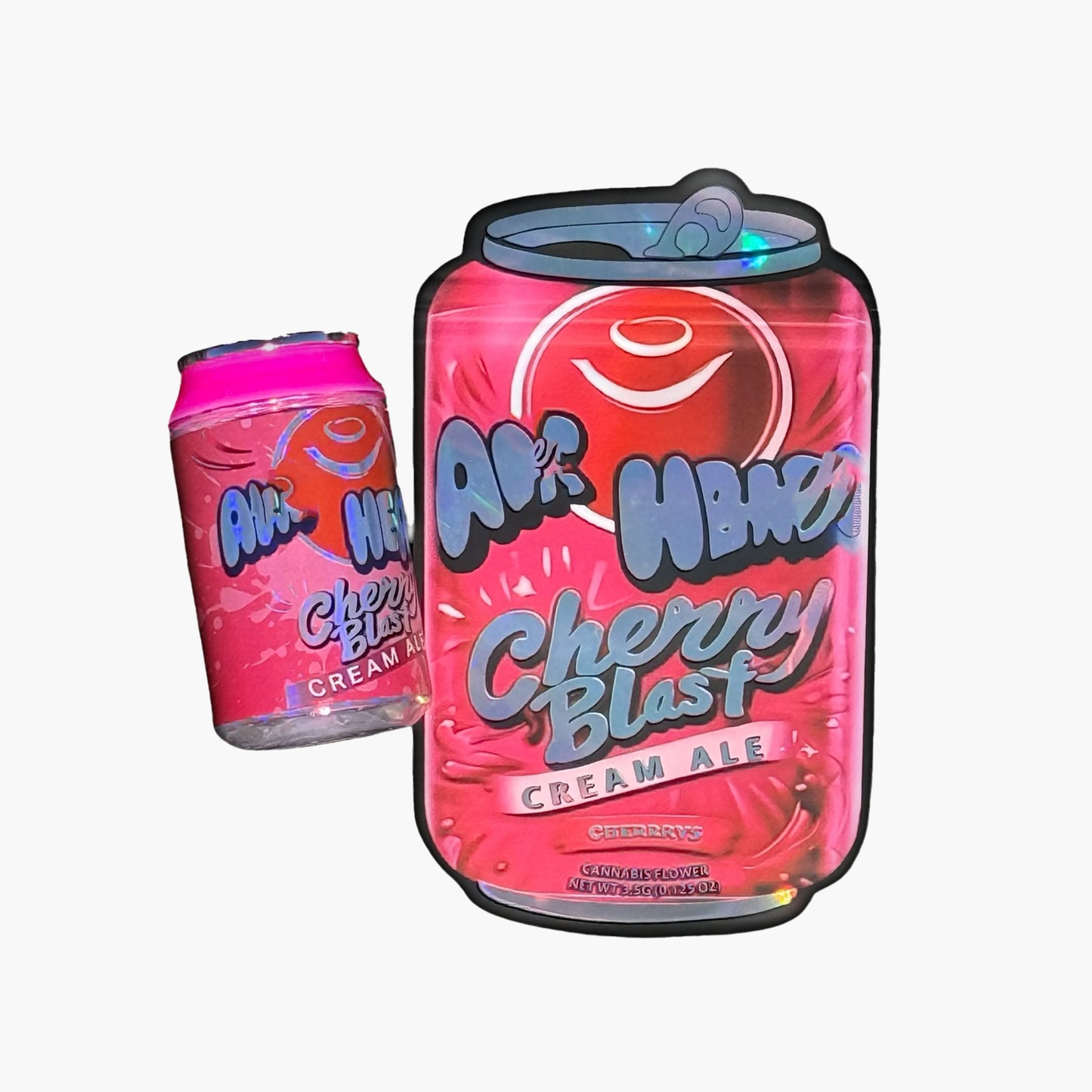 Soda Can Plastic jars with mylar bags 3.5g