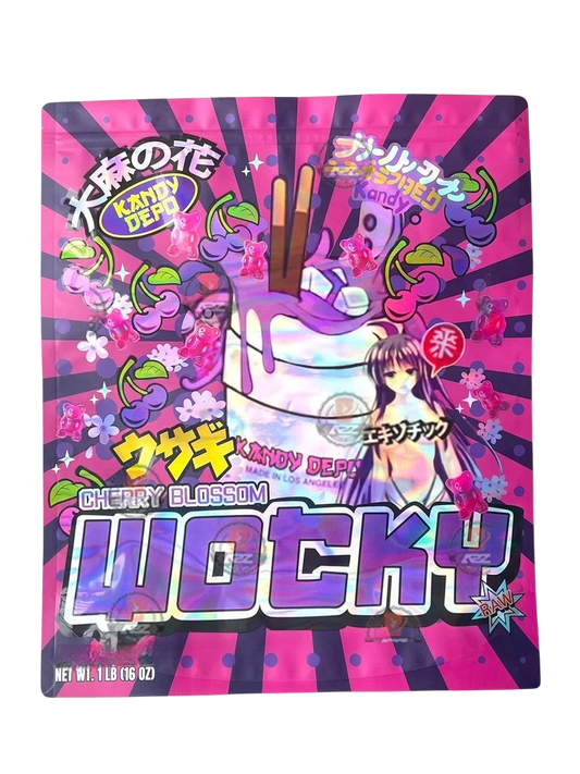 Kandy Depo Cherry Blossom Wocky Mylar Bag (Large) 1 LBS - 16OZ (454g) Pound Bag