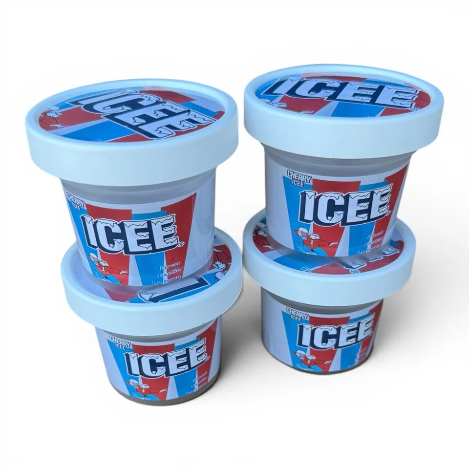 Cherry Icee Ice Cream Jars Plastic Container 