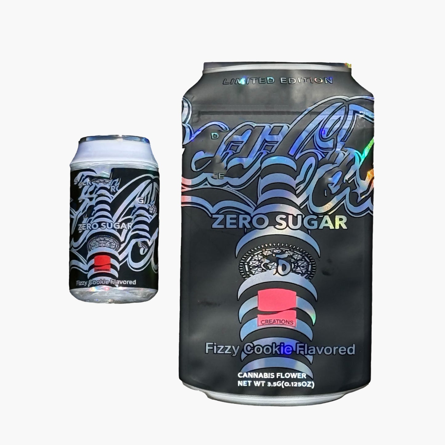 Soda Can Plastic jars with mylar bags 3.5g