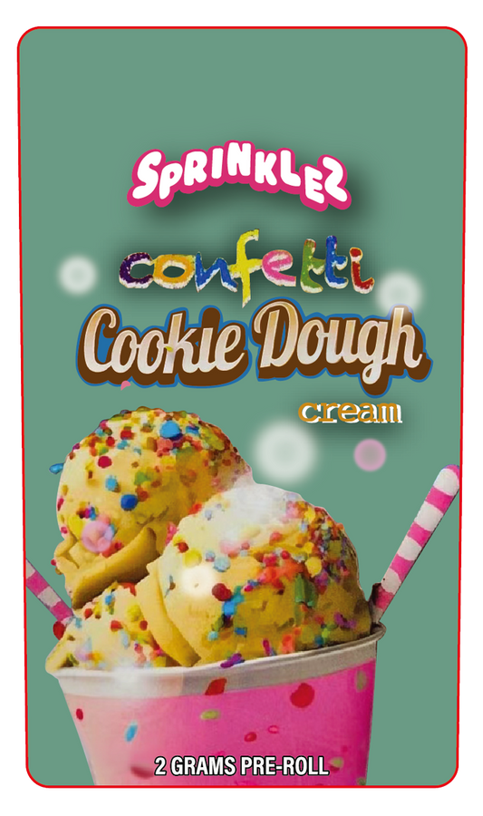 Confetti Cookie Dough Cream 2 Gram Pre-Roll Holographic Labeling/Stickers Only