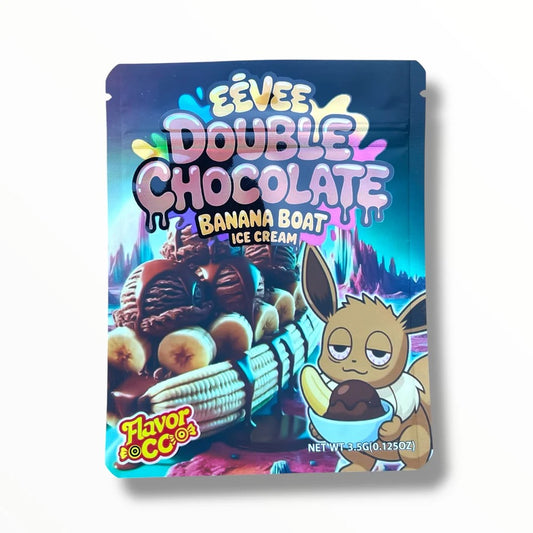 Double Chocolate Banana Boat Ice Cream Mylar Bag 3.5 Grams