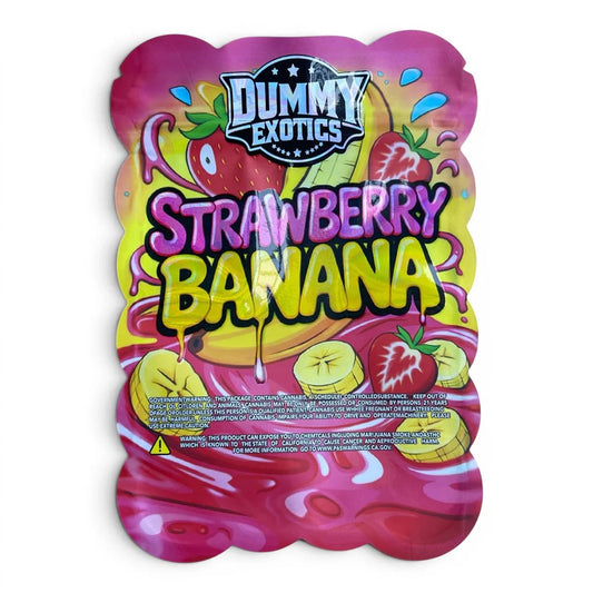 Dummy Exotics Strawberry Banana Mylar Bag 3.5 G