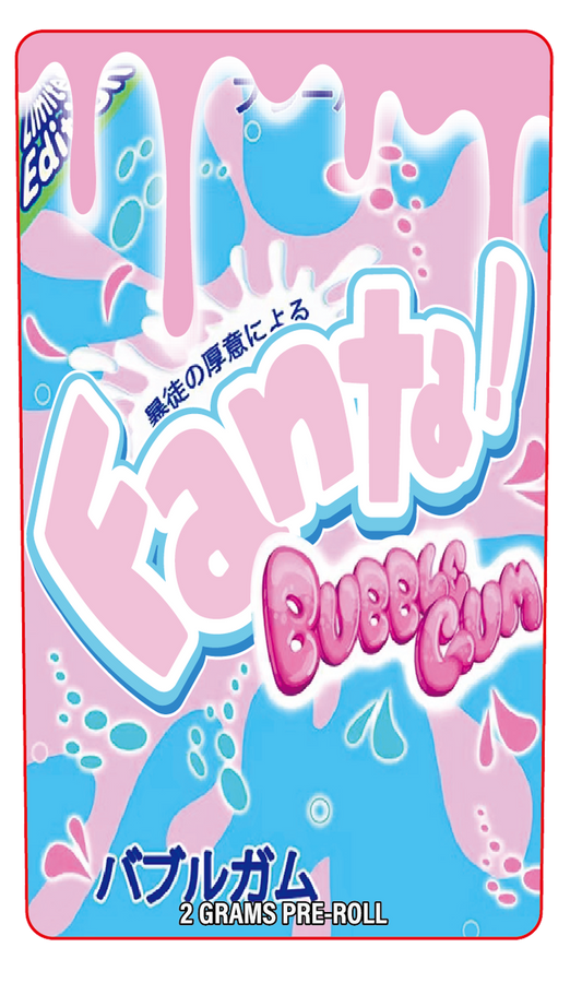 Fan-Ta Bubblegum 2 Gram Pre-Roll Holographic Labeling/Stickers Only