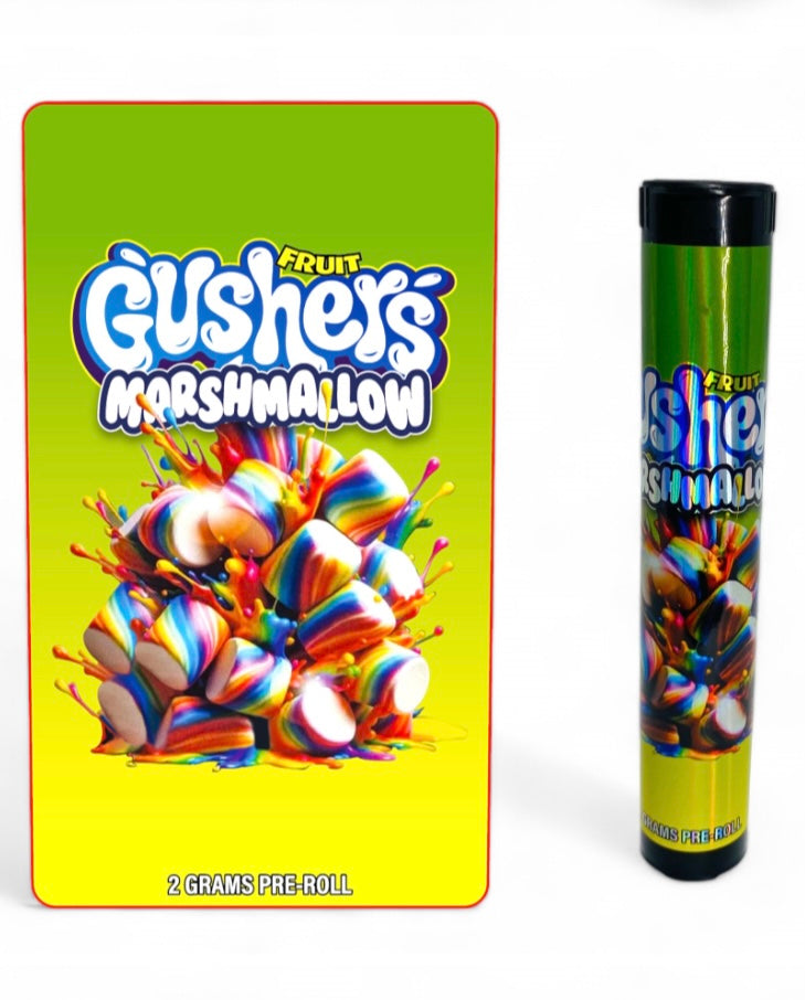Fruit Gushers Marshmallow Tubes with Holographic Labels 