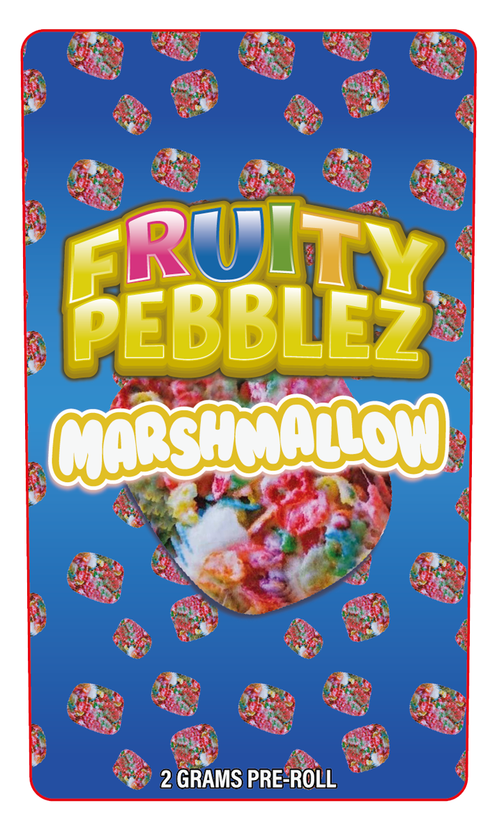 Fruity Pebblezz Marshmallow 2 Gram Pre-Roll Holographic Labeling/Stickers Only